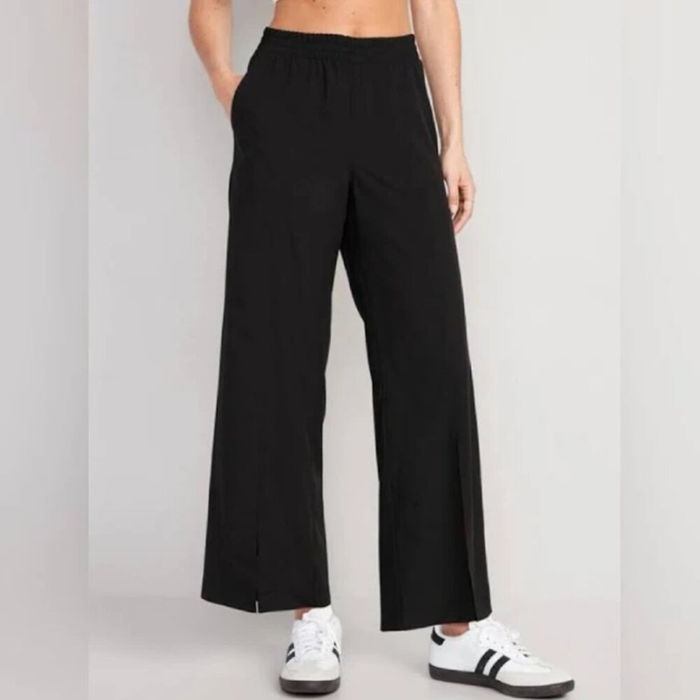 Old Navy High-Waisted Stretch Tech Split Wid-leg pants